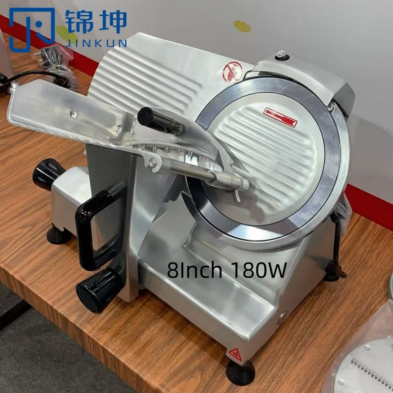 New 220A 180W 110V/230V Aluminum Alloy Multi-Functional Semi-Automatic Adjustable Thickness Removable Blade Meat Slicer