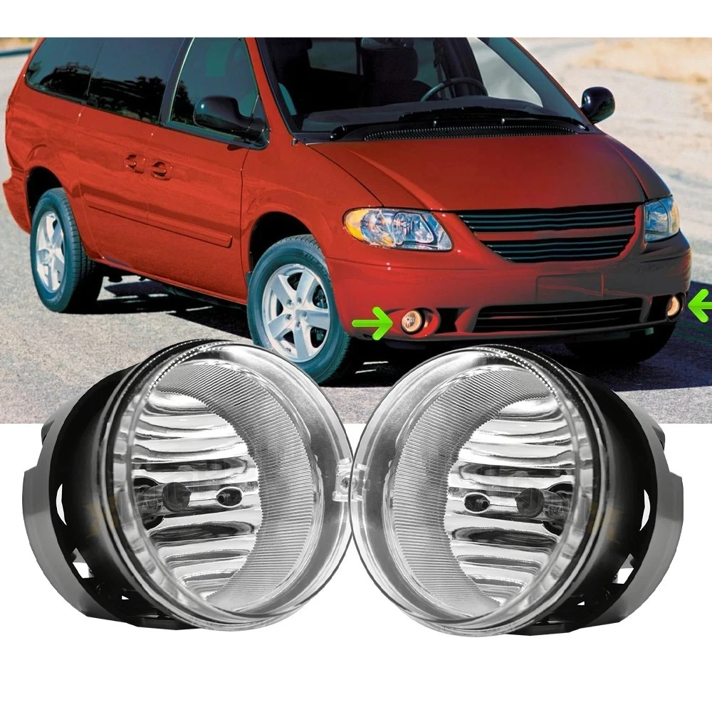 Pair Fog Lights For Dodge Chrysler Caliber Jeep Compass 2006-2009 4805857AA