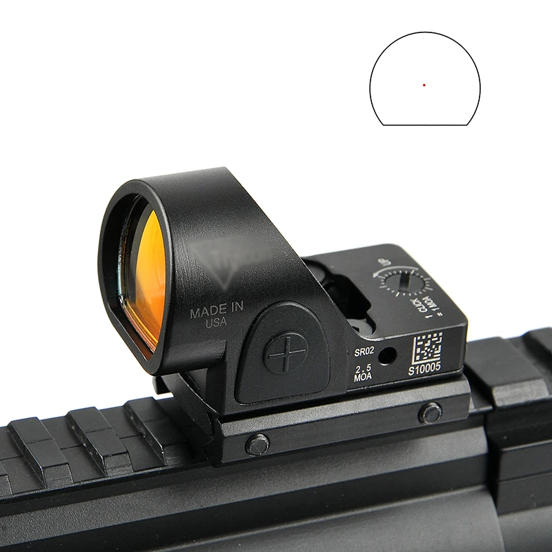 

RMR SRO Red Dot Sight Pistol Tactical Collimator / Rifle Reflex Sight Scope fit 20mm Weaver Rail For Hunting Rifle With LOGO