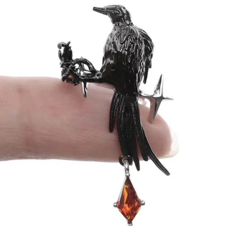 

Game Love and Deep Space Sylus Raven Series Ear clips without ear holes, black raven ear bone clips, sweet and cool earrings
