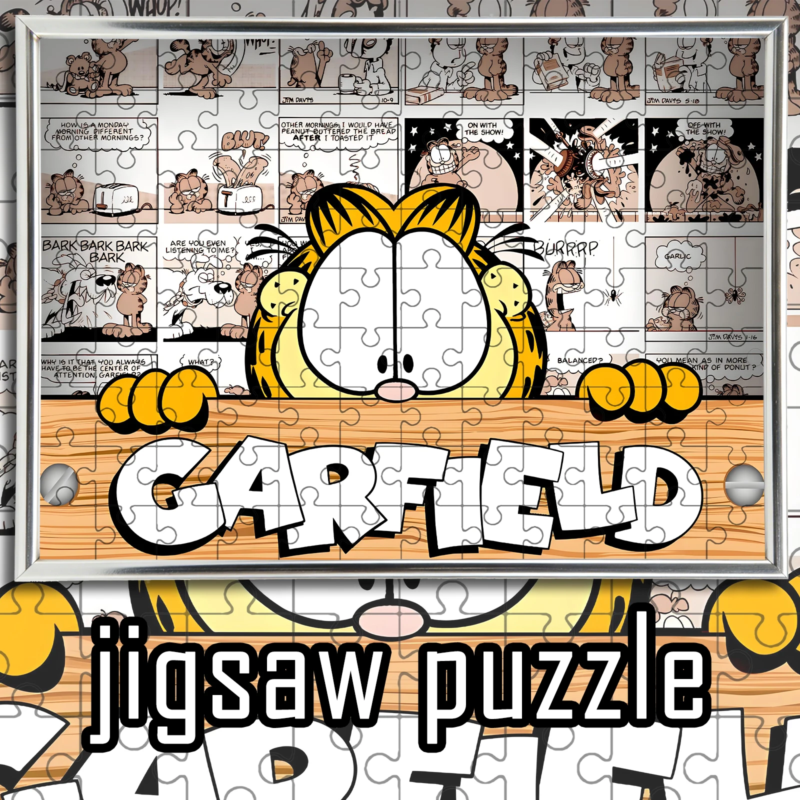 

Винтажный пазл с текстурой дерева и изображением Гарфилда, 108/200/300/500/1000 элементов, для фанатов