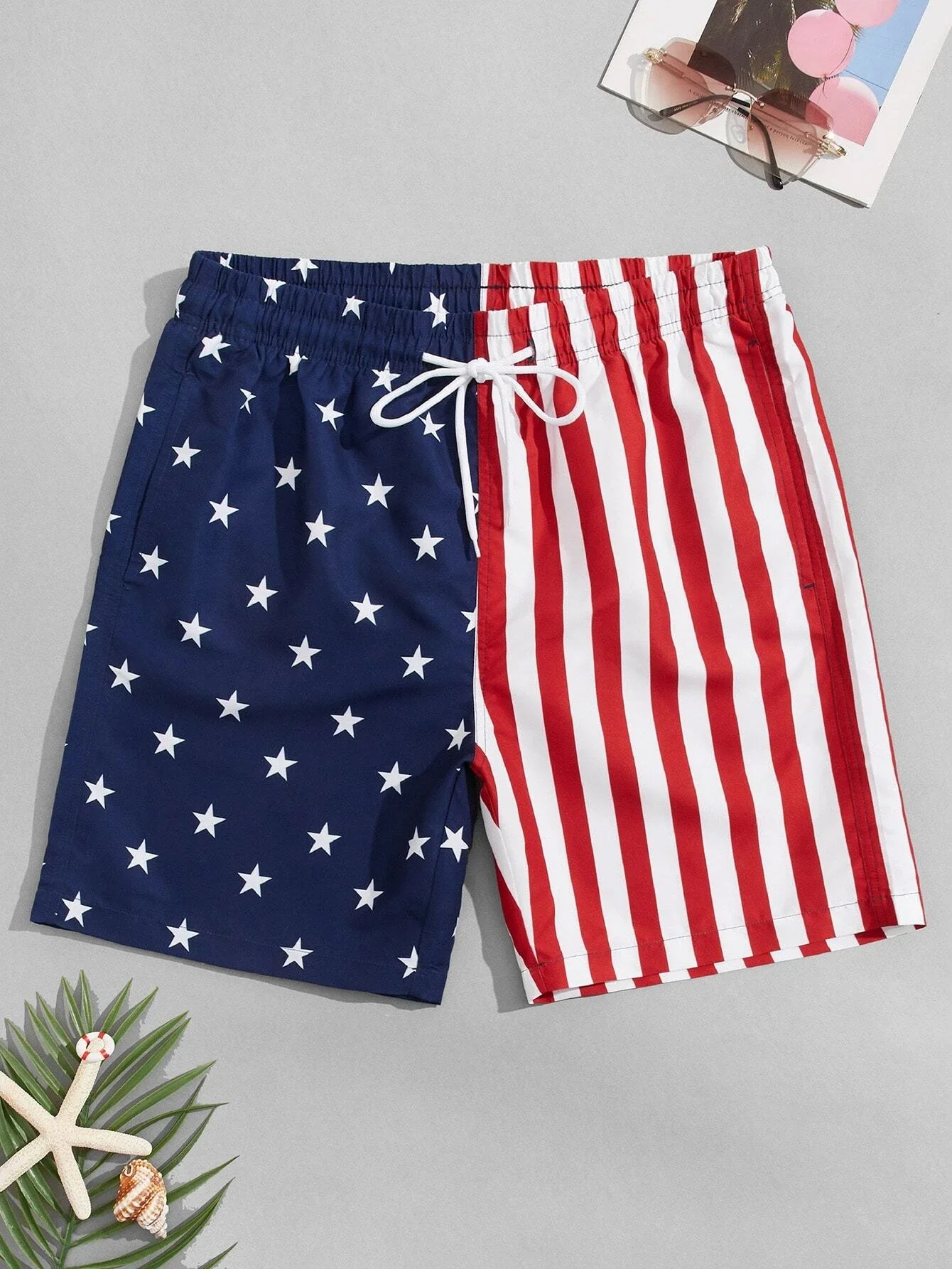 Men\'s 3d National Flag Printed Beach Shorts Summer Casual And Comfortable StreetSkateboardingShortsSportsPolyesterSwimmingShorts