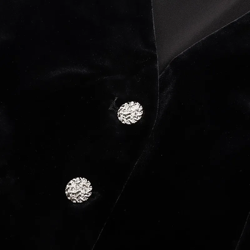 Fragrant Velvet Gold Velvet Vest 2024 Autumn/Winter New Fashion Splicing Sleeveless Top  chalecos para mujer