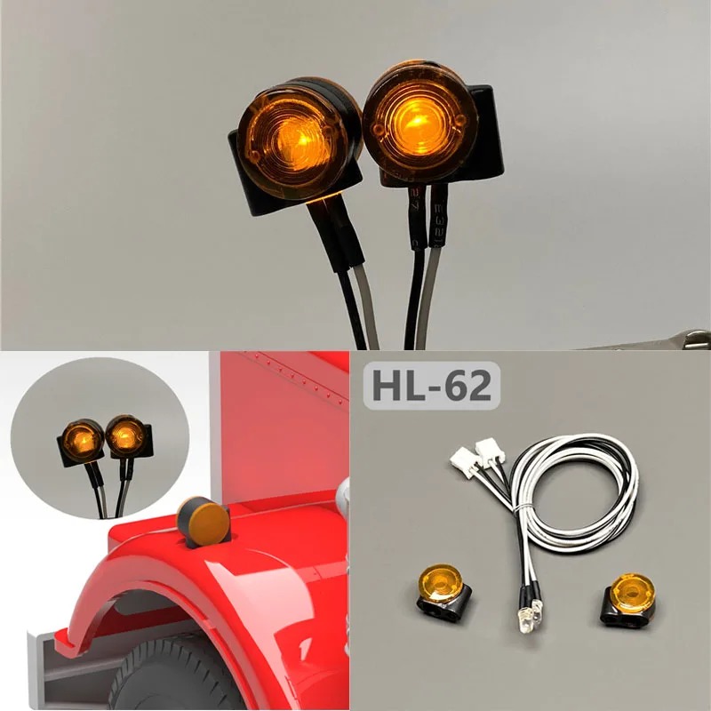 

American Truck Width Light LED Spotlight for 1/14 Tamiya RC Truck Trailer Tipper Scania 770s Benz Actros Volvo MAN LESU DIY Part