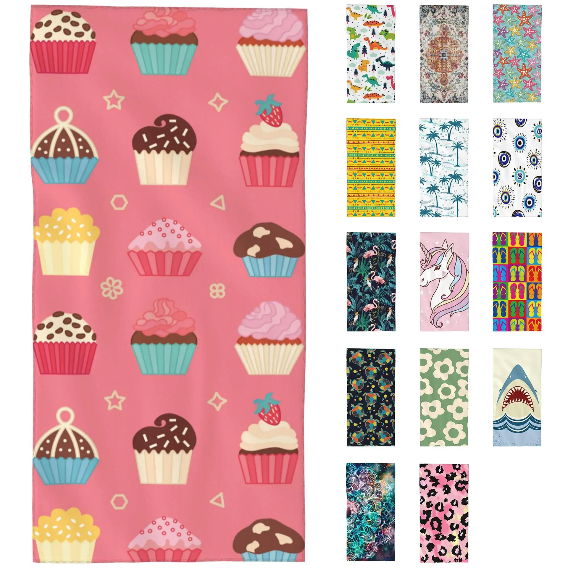 

Beach Towels Cake Starfish Turtle Beach Towels Oversized Anti Sand Absorbent Quick Drying Bath Swimming Towels Bathroom Camping