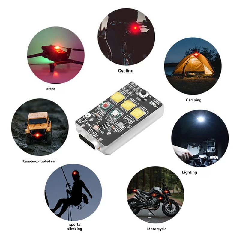 Mini Drone Strobe Light for 3 Pro/Vata 2/Mini 4 Pro Universal Anti-Collision Warning Signal Light-ABFT