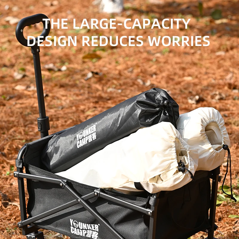 عربة شاطئ صغيرة قابلة للطي قابلة للطي عربة شاطئ شديدة التحمل ذات سعة كبيرة عربة قابلة للطي عربة خارجية عربة تخييم محمولة #6