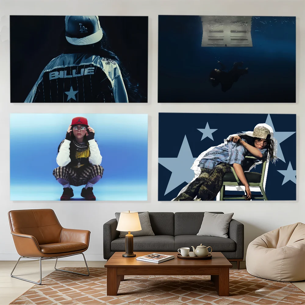 Singer B-Billie E-Eilish flag Decorative Banners Suitable For Outdoor Camping Family Parties And Garden Walls Gift