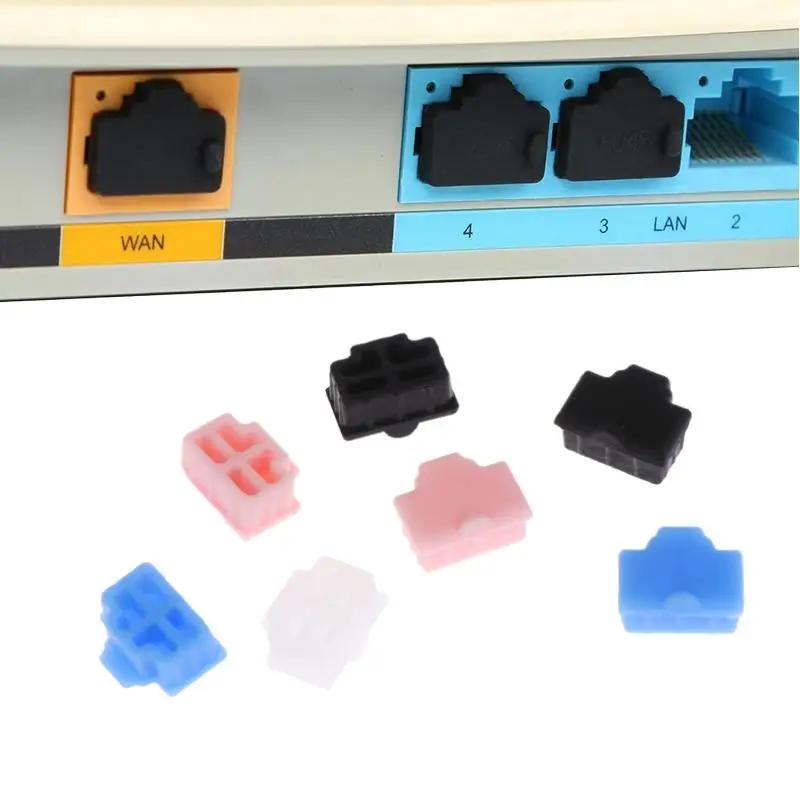 10Pcs Laptop/Computer/Router Accessories RJ45 Dust Cap Connector Dust Cover Plug Protector Plugs Hub Port