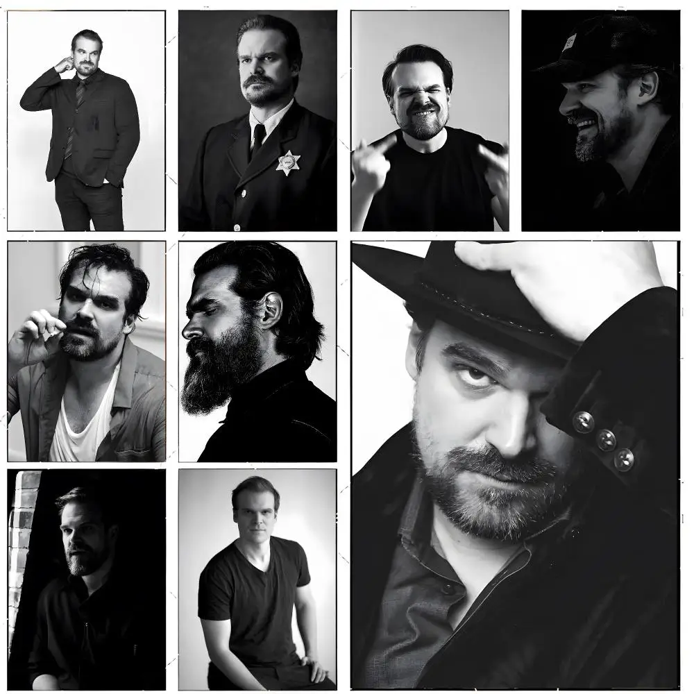Popular American Actor David Harbour Poster Premium Decor Art & Gift for Household Lounge Home Ornaments