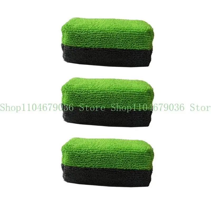 652F 3pcs Versatile Microfiber Applicators Efficient Cleans for Car Cleaning & Waxing