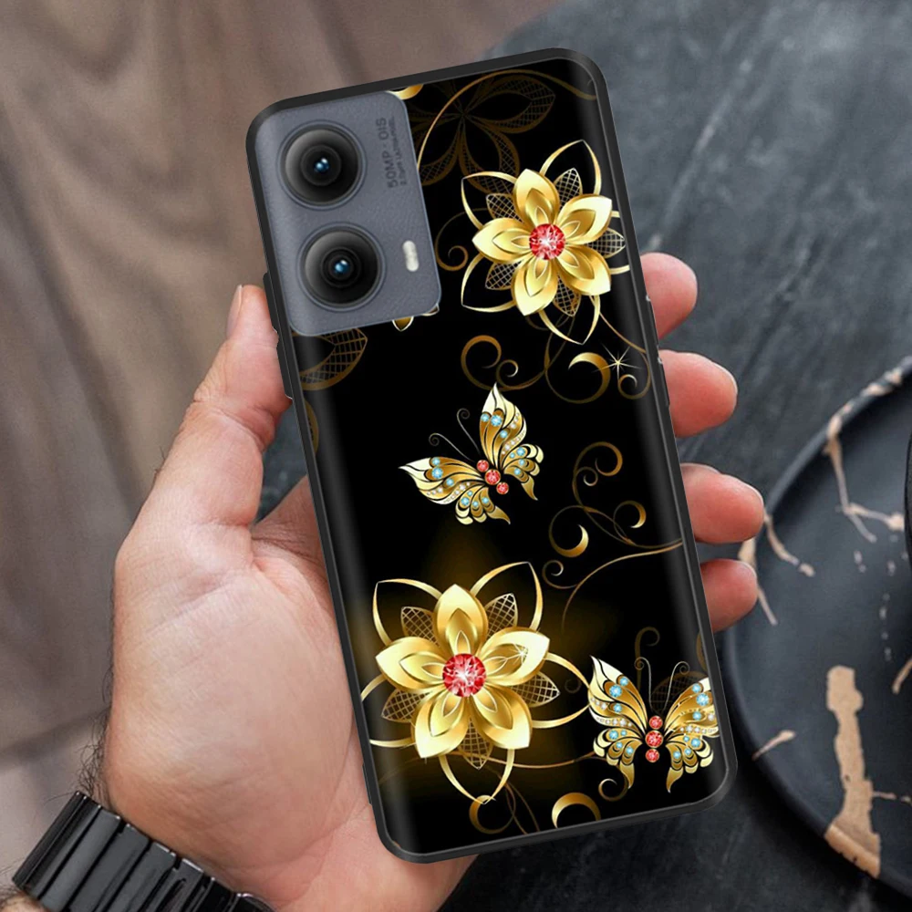 For Motorola Edge (2024) Case Cover Cute Painted Dandelion Protector Silicone Cover For Moto Edge 2024 motoEdge Soft TPU Cases