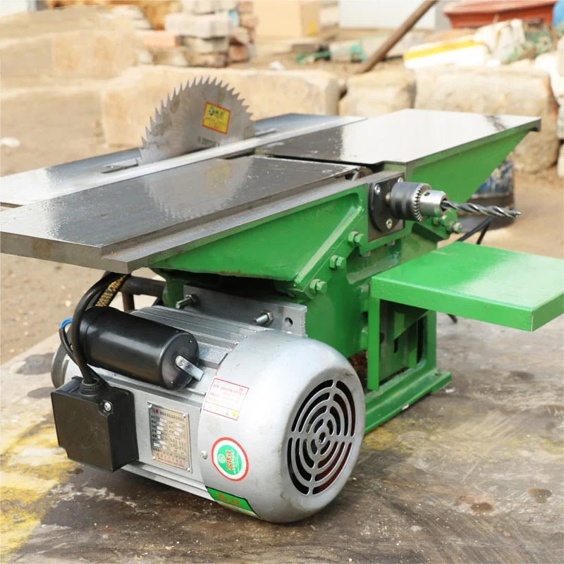 210Mm Width 220V Portable Thickened Multifunctional Woodworking Table Saw Wood Cutter Electric Combination Planer