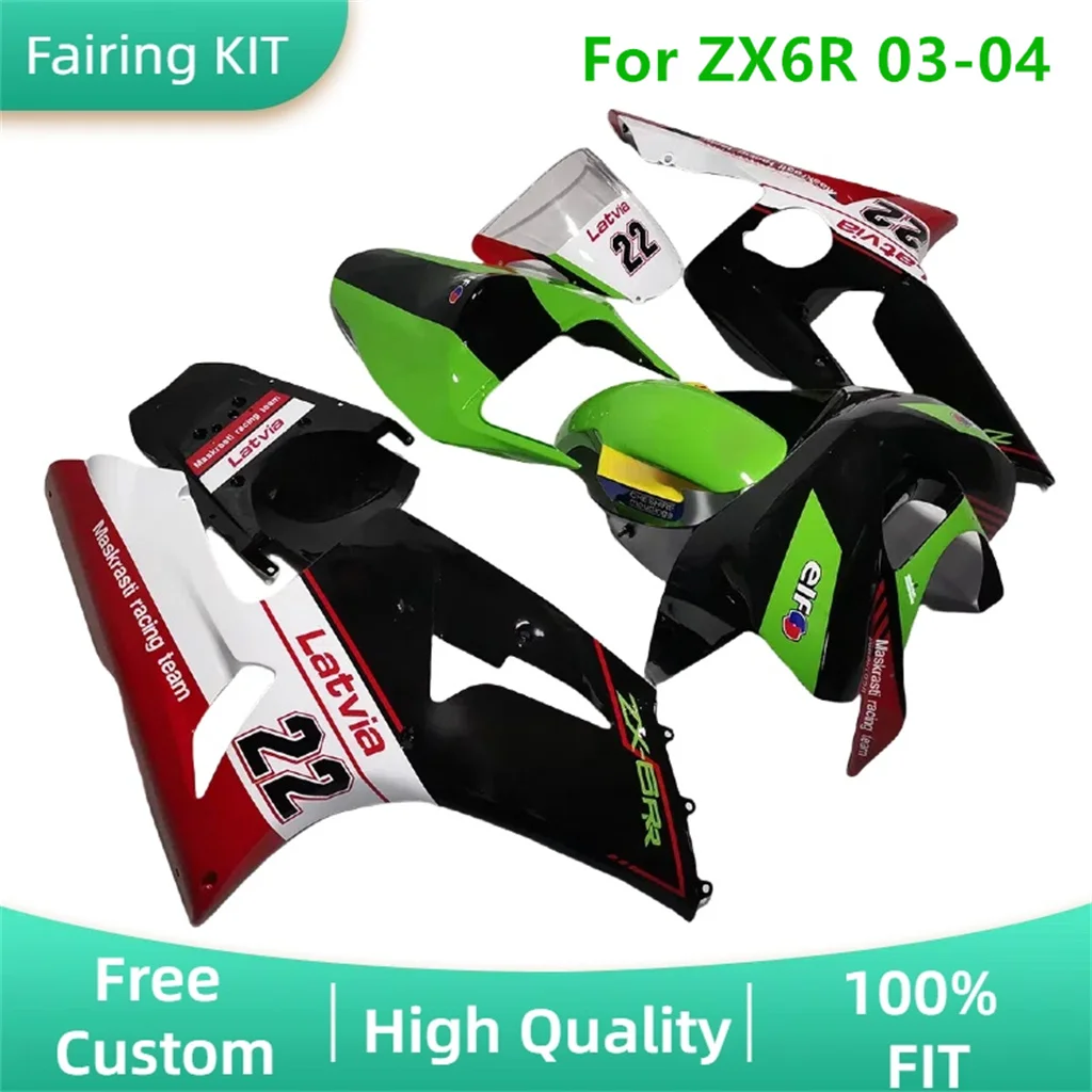 High Grade Fairing Set for Kawasaki 03 04 ZX6R 2003 2004 ZX-6R 636 ZX 6R Motorcycle Body Repair Bodykit 100% Fit Injection Mold