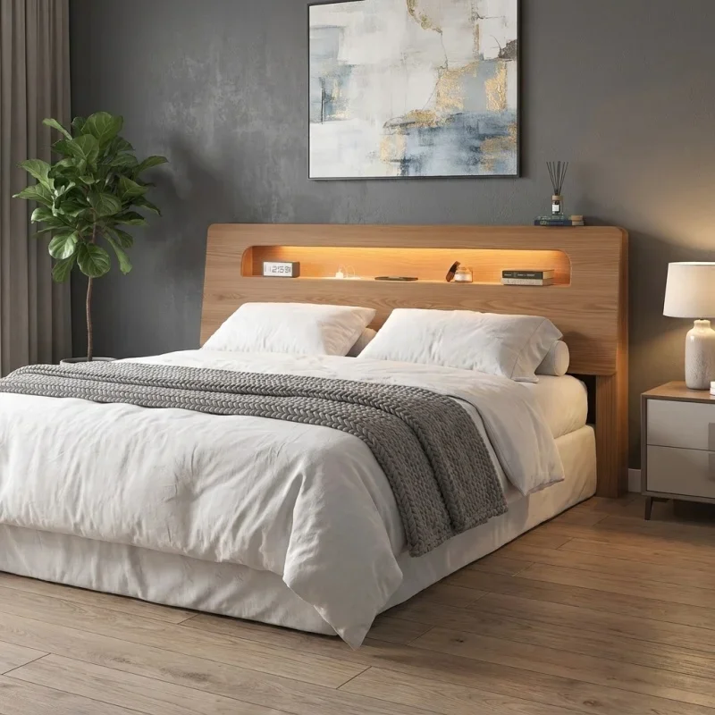 #Chinese Style Solid Wood Headboard for Bedroom Bed Upholstered Soft Backrest Personalized Design Home Furniture