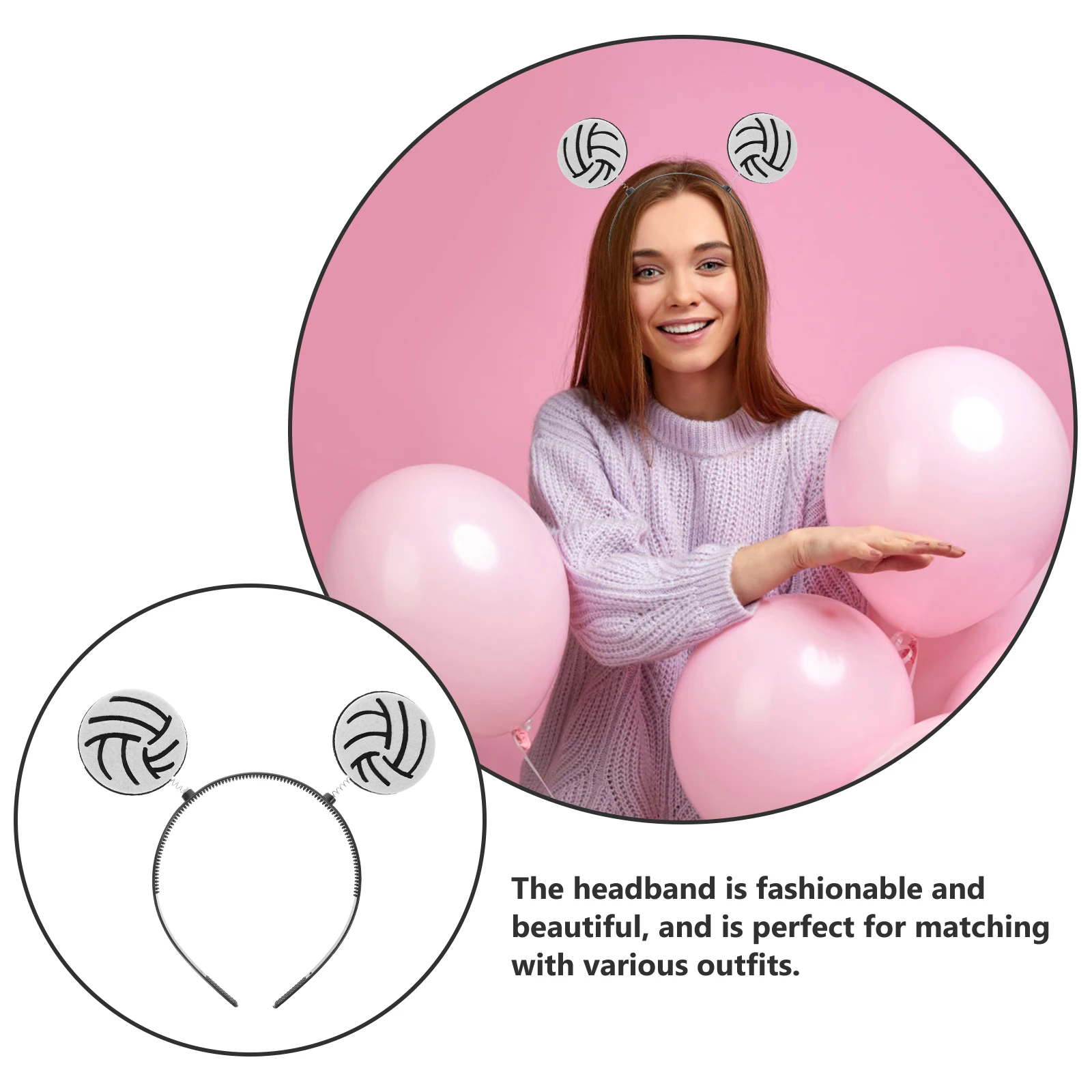 

3 шт., повязки на голову на спортивную тематику для женщин и мужчин, забавные вечерние праздничные аксессуары, прочная, легкая, удобная женская повязка на голову