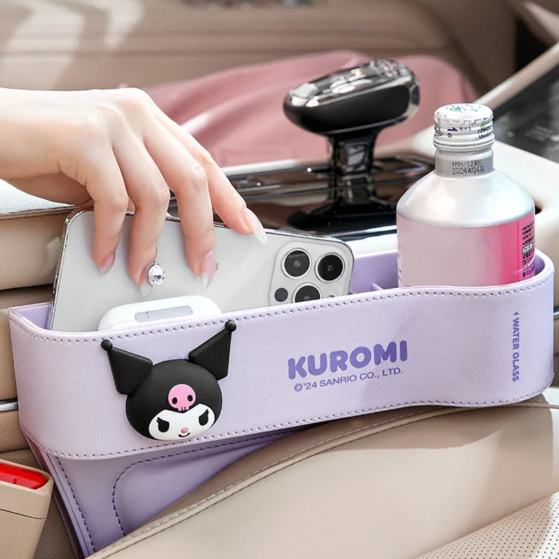 Car Seat Gap Storage Box Sanrio Genuine Hello Kitty Multifunctional Cartoon Storage Box Car Front and Passenger Storage Box Gift