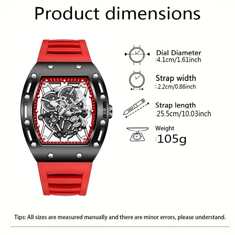 New KIMSDUN Sports Fashion Wristwatch Hollow See‑through Bottom Quartz Watch Waterproof Male Daily Casual Wrist Watch