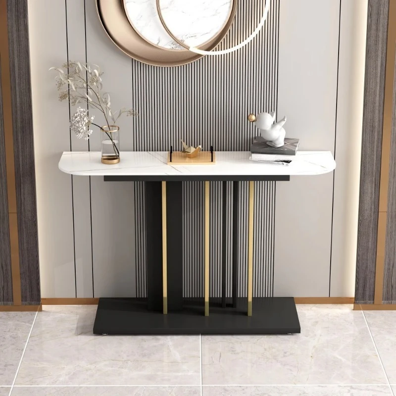 Sintered stone foyer table entrance wall table villa hotel living room entryway table