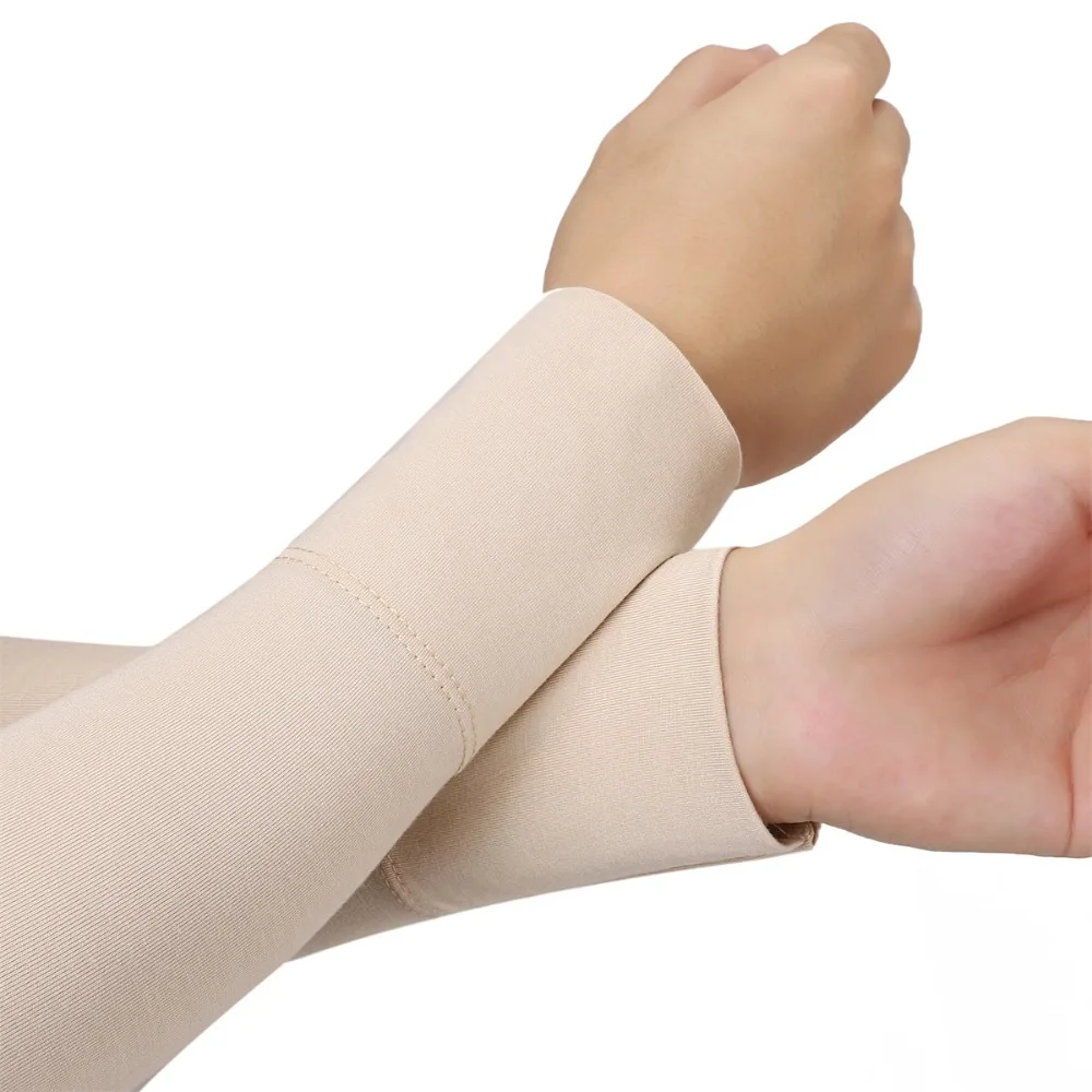 New Cotton Arm Sleeves Thin UV Protection Long Gloves Touch Screen Hand Protector Cover Riding Driving