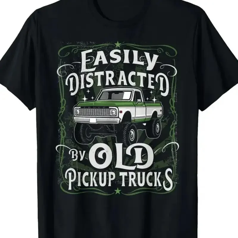 Hot Stylish Old Pickup Trucks Print for Couple Fashion T Shirt Street