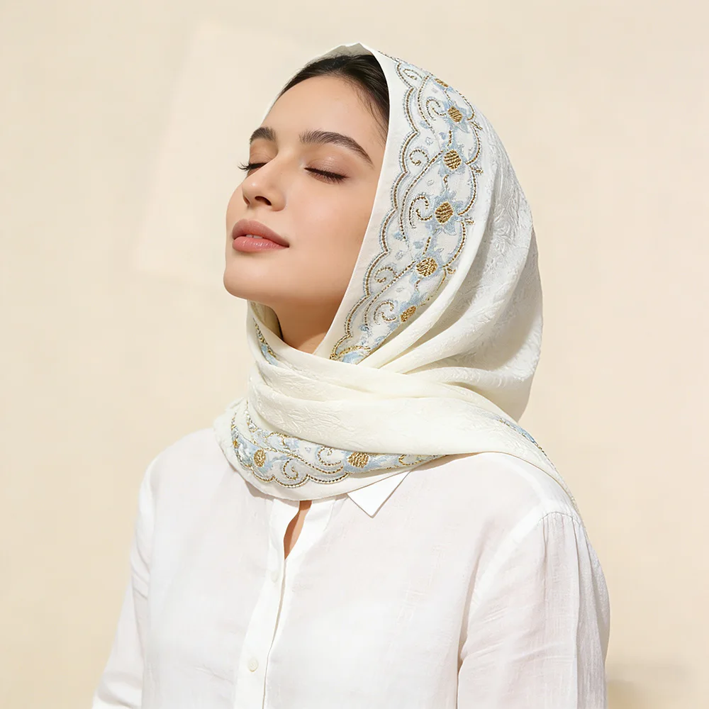 

26color Hot-Fix Rhinestones Six-Pointed Star Chiffon Headscarf,Ethnic Style Shawl,Breathable 70x170cm Long Muslim Fashion Hijab