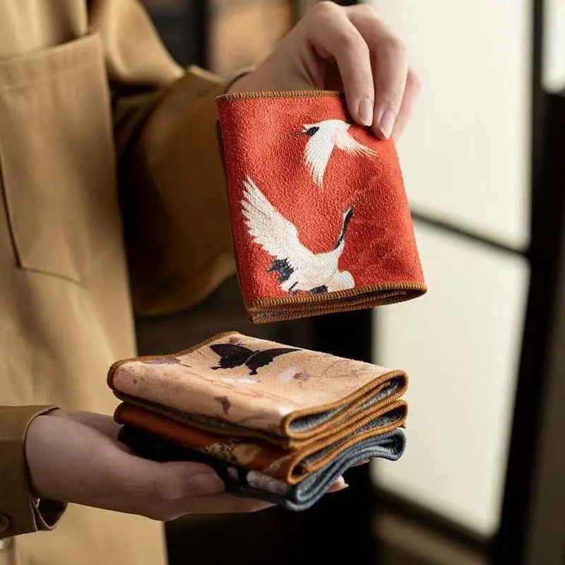 رسمت منشفة شاي ماصة خرقة سميكة الجدول تنظيف الشاي القماش القطن المنزلية المطبخ تنظيف الملابس طبق تنظيف المناشف #4