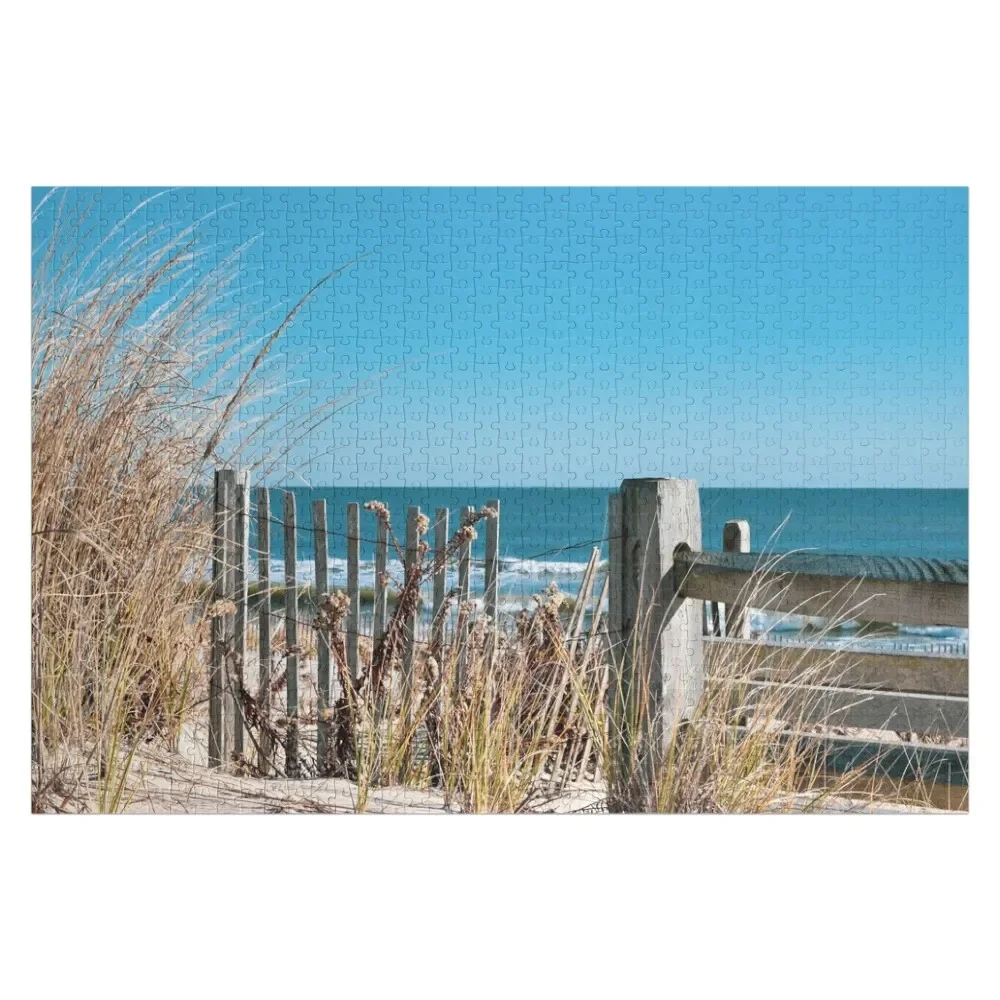 

Длинный пляжный остров, головоломка NJ Beach Dunes, дерево с индивидуальным именем и персонализированной фотограй, детская головоломка