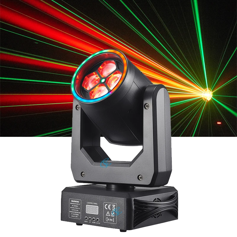 

Stage Beam LED Moving Head Light 150W RGBW Bee Eyes Spotlight Green Laser DMX For Disco DJ Party Performance