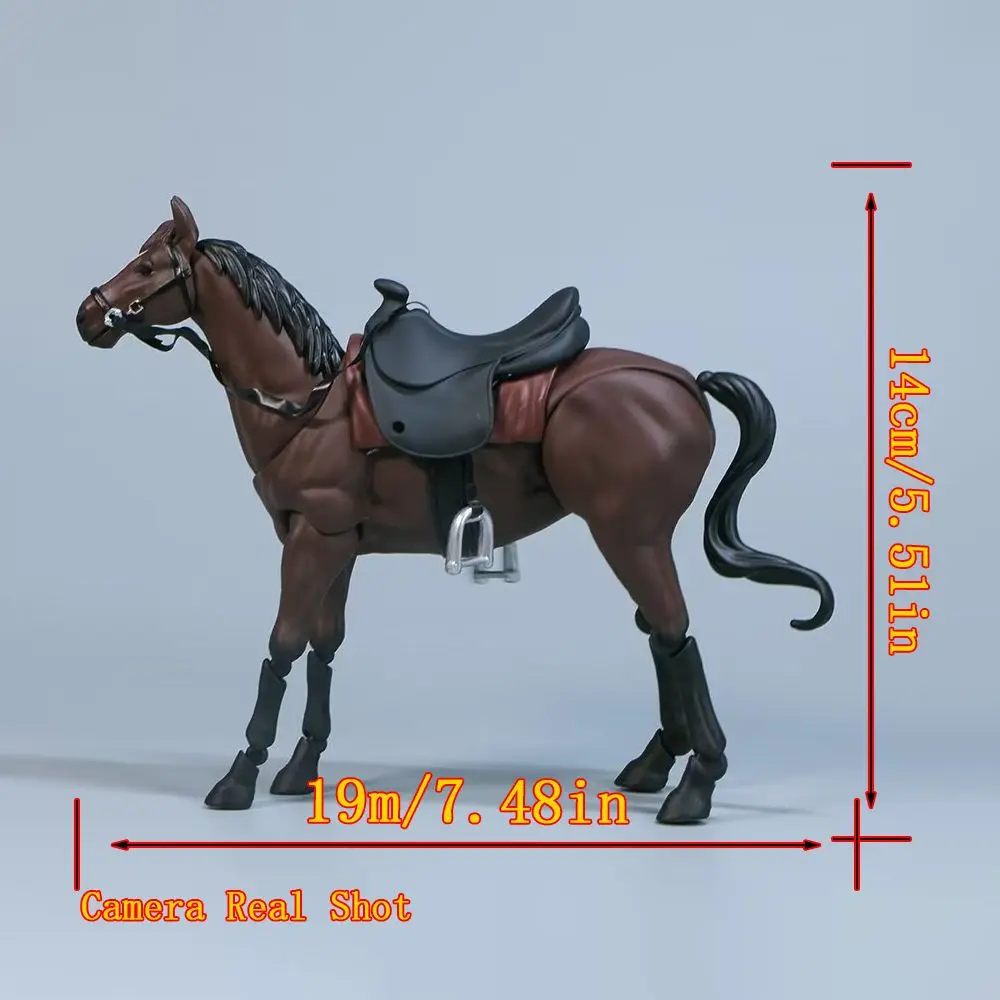 Figurka Kreatywnego Konia 1/12 Ruchomy Koniak dla Figma Statuetka Kolekcjonerski Model Lalka Zabawka Edukacyjna Prezent Urodzinowy dla Dzieci