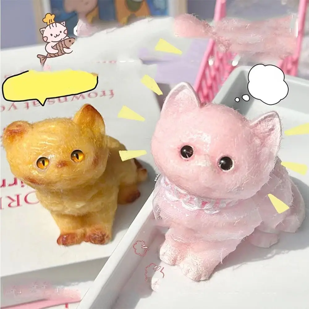 Lindo gato de peluche juguete para apretar TPR juguete sensorial de dibujos animados Fidget juguete 3D Fidget juguete pellizco juguete de descompresión juguetes divertidos