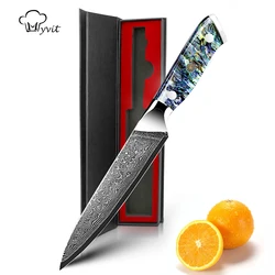 Myvit 5inch Utility Knife 67 Layers Damascus Steel Lasting Sharp Boning Knife Abalone shell handle Ham Knife Fille Steak Knives