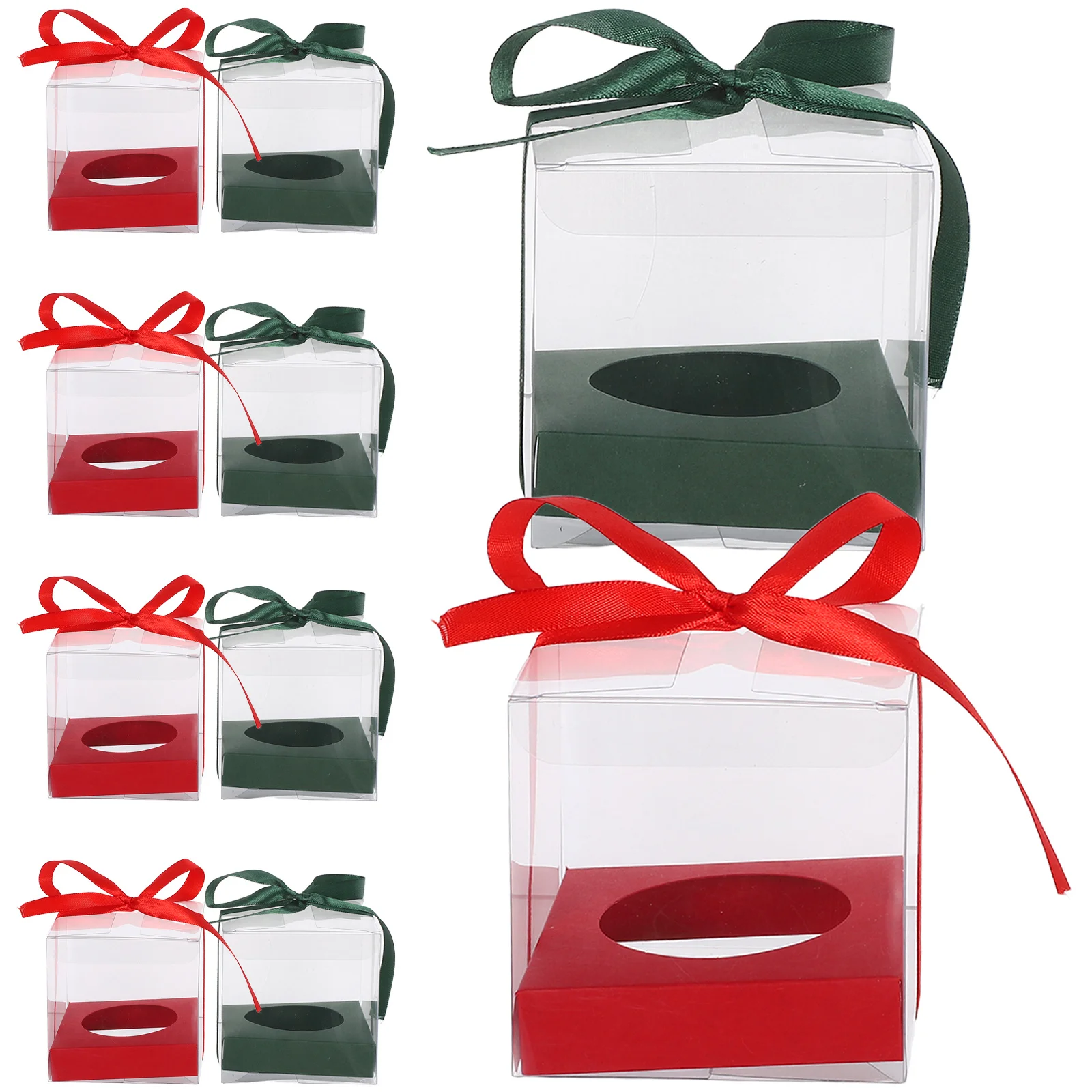 

24Pcs Clear Cupcake Boxes Transparent Cake Case Single Muffin Holder Party Wedding Packaging Clear Cake Boxes with Lid