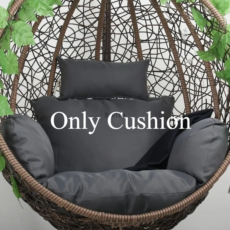 Outdoor Waterproof Hanging Basket Chair Seat Cushions Swing Egg Chair Cushion Patio Large Round Pad Thickened Chair Cushions