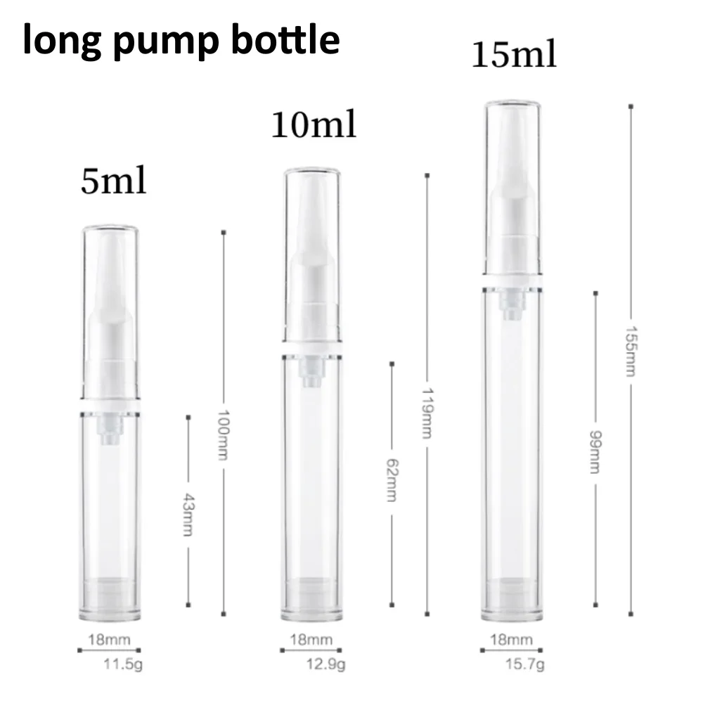 3 Stuks Vloeibare Foundation Reisfles 5Ml 10Ml 15Ml Mini Cosmetische Foundation Monster Herverpakken Gereedschap Luchtloze Pomp Fles Draagbaar