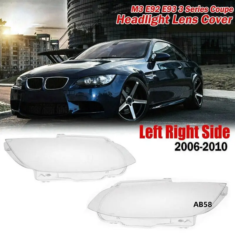 

Right Front Headlight Lens Shell Lampshade For BMW 3 Series 2-Door E92 E93 M3 2006-2010 Head Light Transparent Cover Replacement