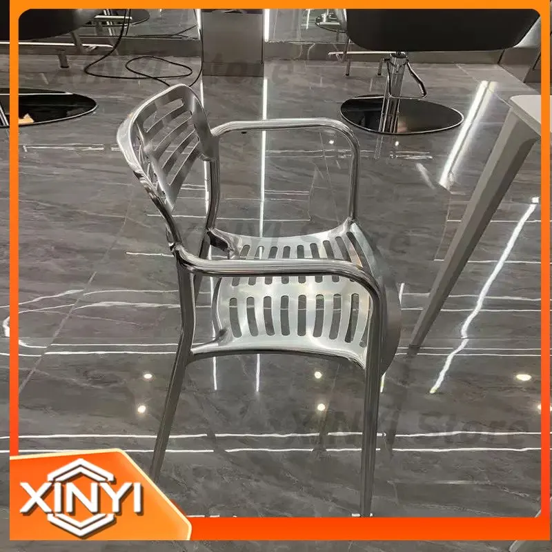 Waterproof Aluminum Dining Chair Backrests for Leisure Chairs Armchairs Outdoor Tables Terrace Chairs Coffee Shops