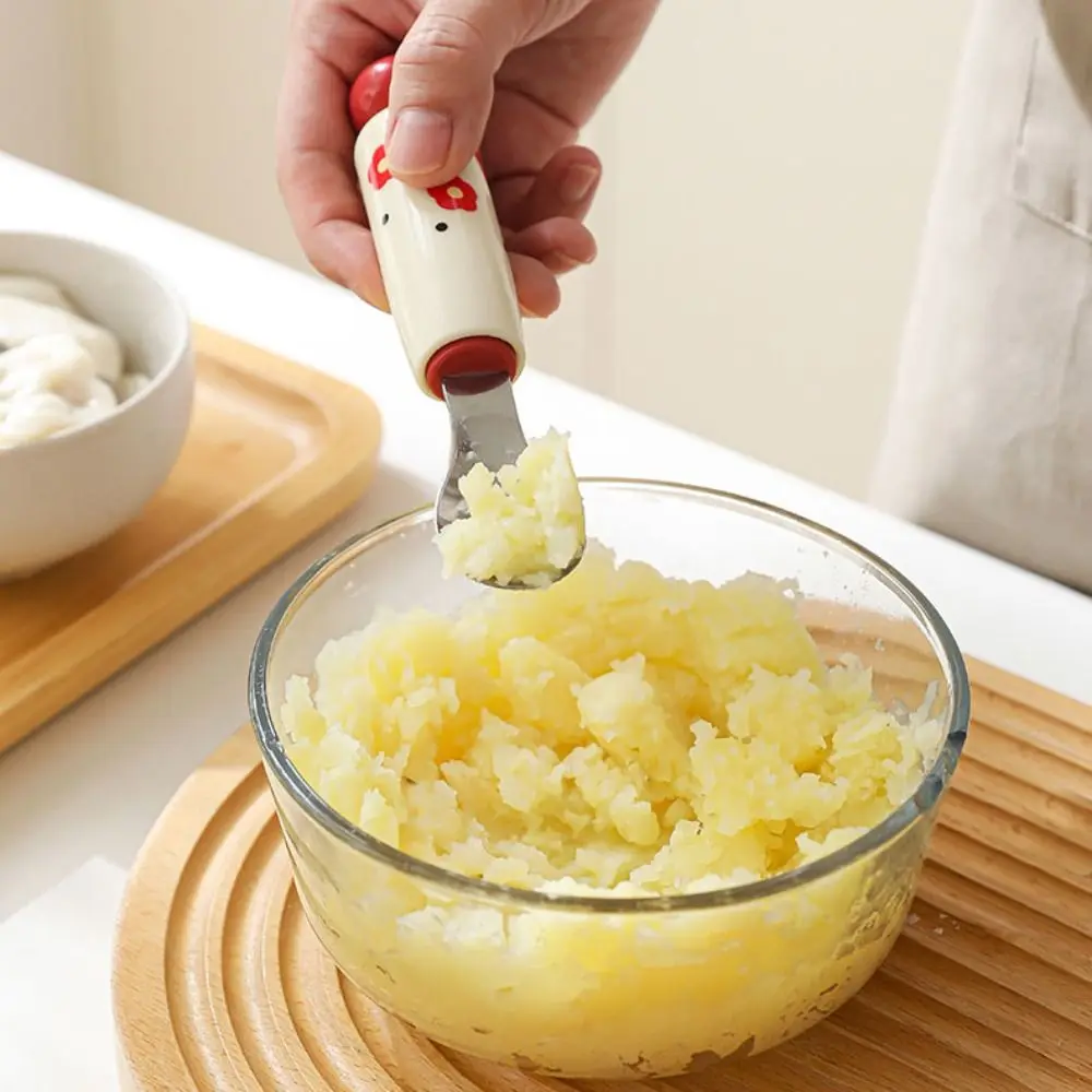 

5pcs Stainless Steel Dopamine Baking Tool Comfortable Handle Rust-proof Egg Beater/Separator/Spoon Thickened Cooking Tool Set