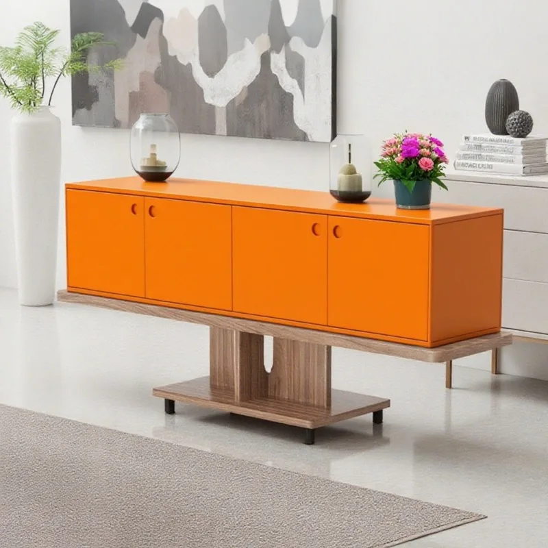 Italian minimalist paint side cabinet locker multi-functional chest cabinet