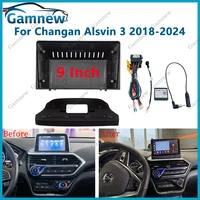 Marco de coche de 9 pulgadas, adaptador de caja Canbus Fascia, Kit de Panel de montaje de tablero de Radio Android para Changan Alsvin 3 2018-2024