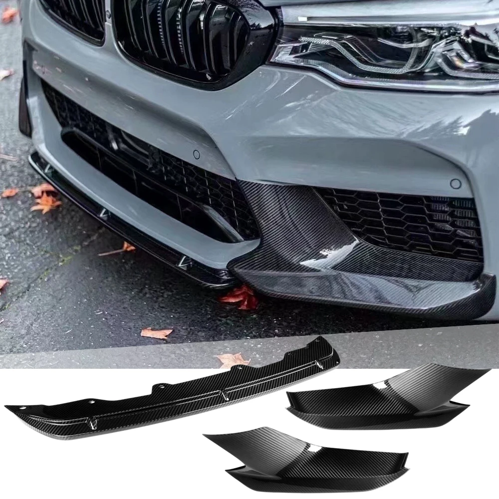 F90 Pre-LCI Front Lip, Dry Carbon Prepreg Autoclave Carbon Fiber Front Bumper Splitters for 2017-Jun2020 BMW M5 F90 Pre-facelift