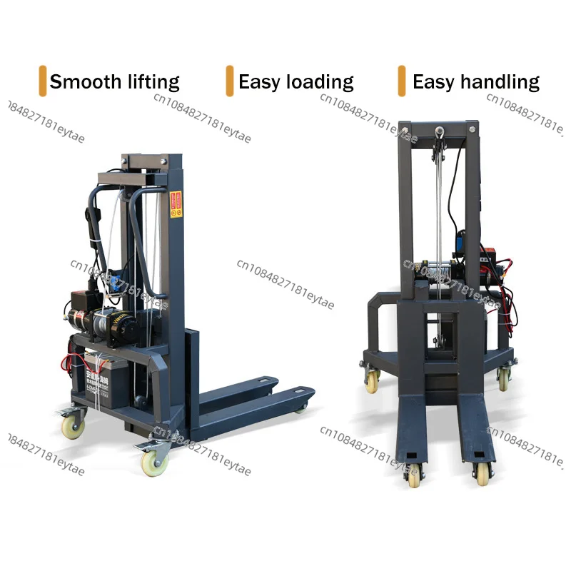 300 500kg 1.2 1.6m Portable Mini Electric Lifting Forklift Remote Control Stacking Machine Sound System
