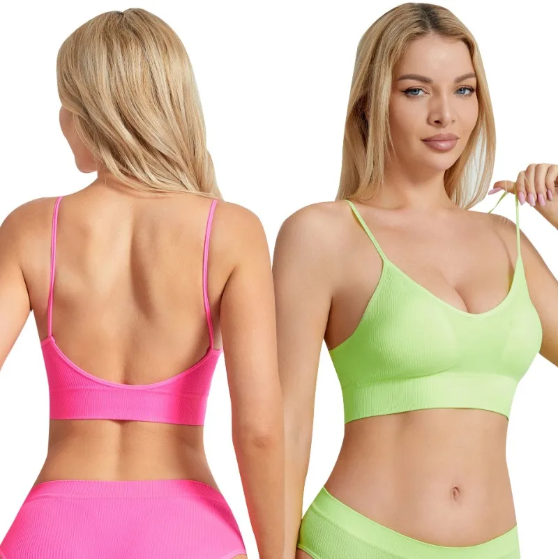 

Yoga Push Up Bra Gym Fitness Women for Fitness Top Sports Bra Crop Top Women Bra Cup for A-C Black White Running Sport Bra Women