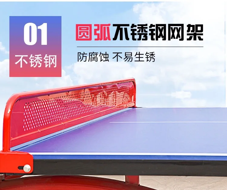 Pro Size Outdoor Table Tennis Table/Ping Pong Table Outdoor Weather Proof with Metal Net