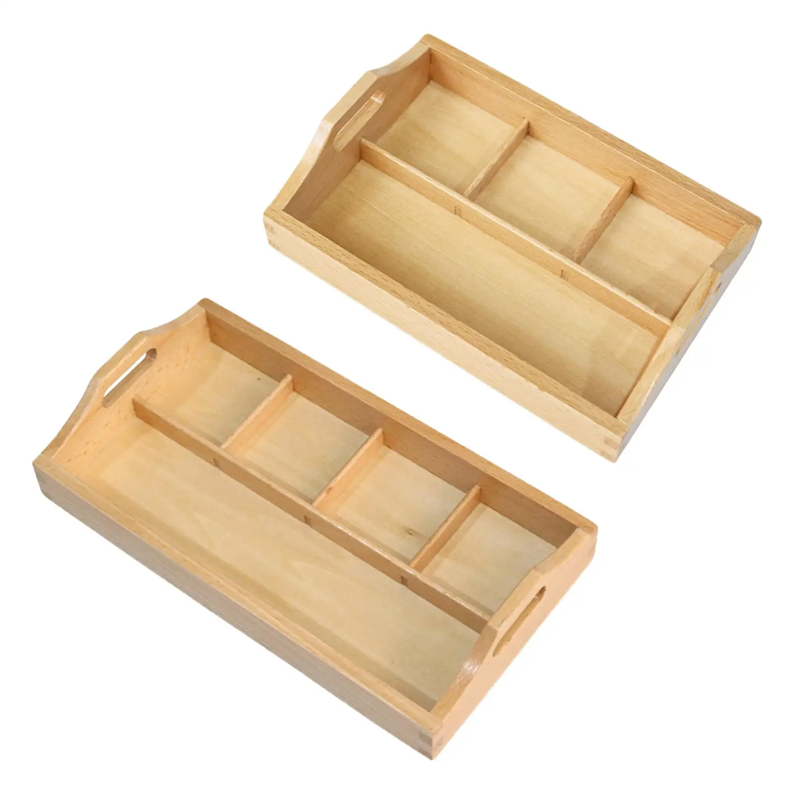 Small Montessori Wooden Tray Early Learning Toys Holder Sensory Sand Box