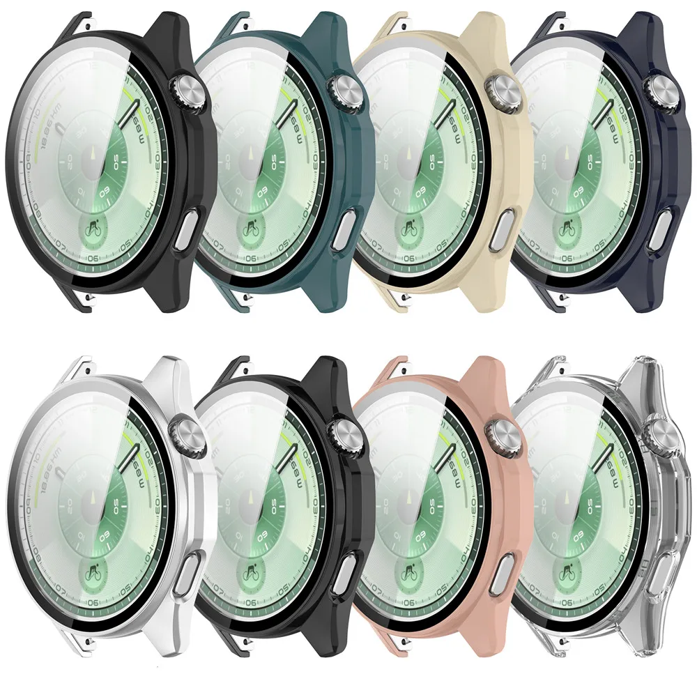 

PC +Tempered Glass Case for Huawei Watch GT6 46mm Full Cover Screen Protector Bumper Protective accessories