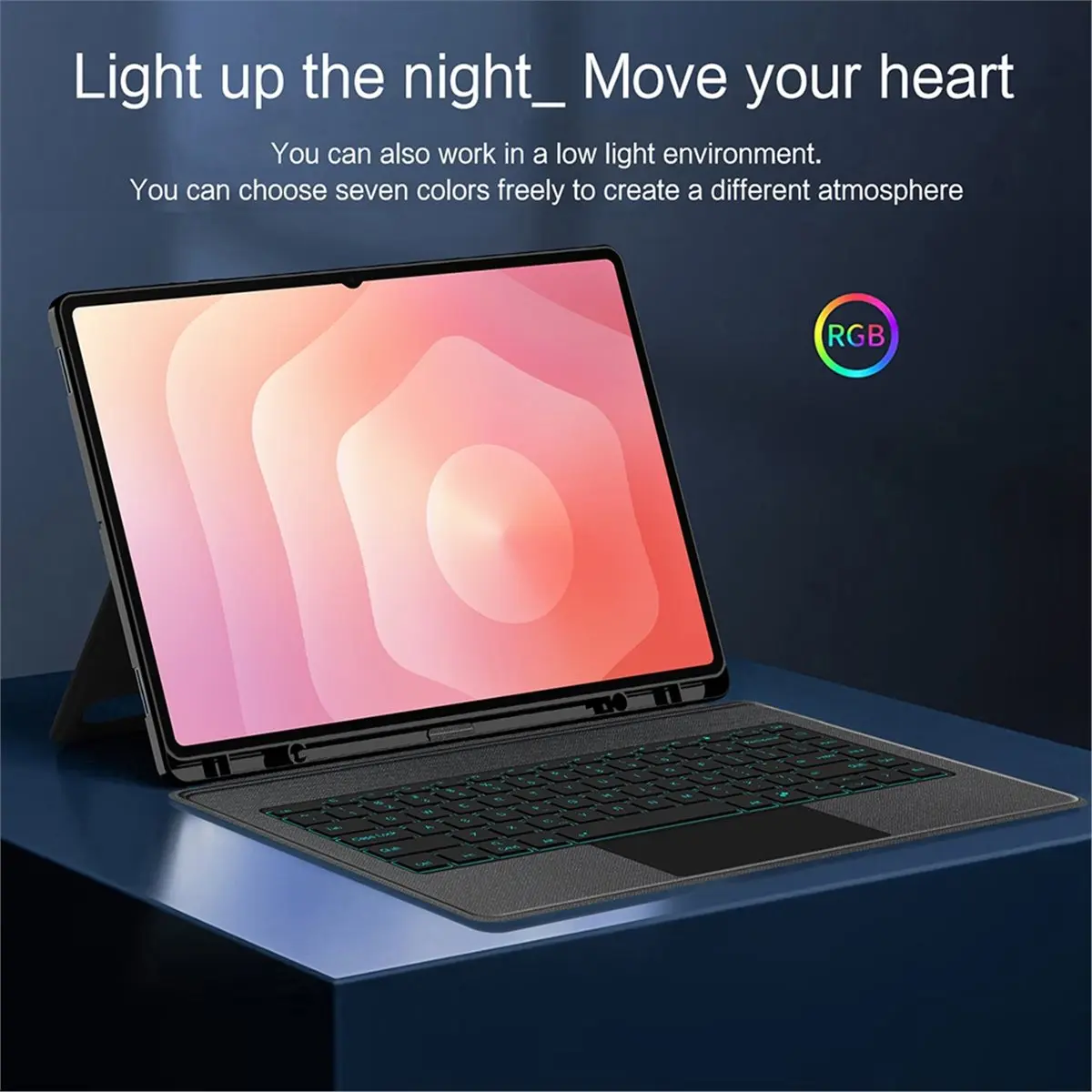 

A08I TouchPad Keyboard Case for Samsung Galaxy Tab S11 /S11 Ultra SM-X730 X736B 2025 Tablet Cover with Pencil Holder 11''