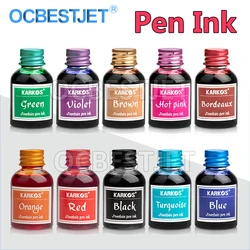 30ml Bottle fountain pen ink refill Pure Colorful Universal Refill Smooth Liquid High Quality 10 Colors Writing Fountain Pen Ink