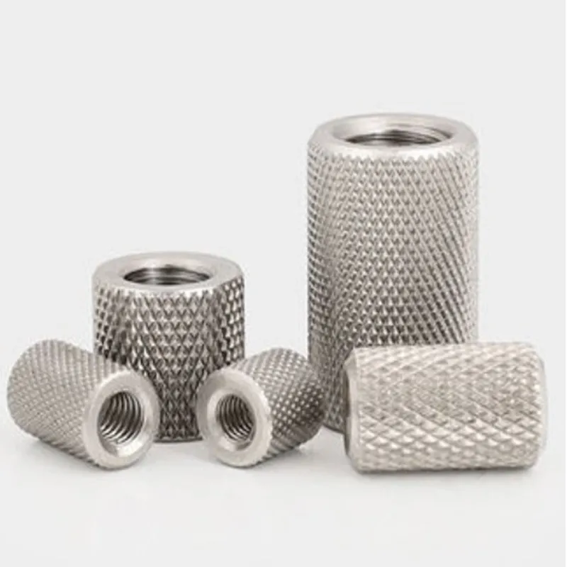 1-5pcs Knurled round coupling nut M3 M4 M5 M6 M8 M10 M12 M14 M16 stainless steel Long extend knurled hand tighten nut