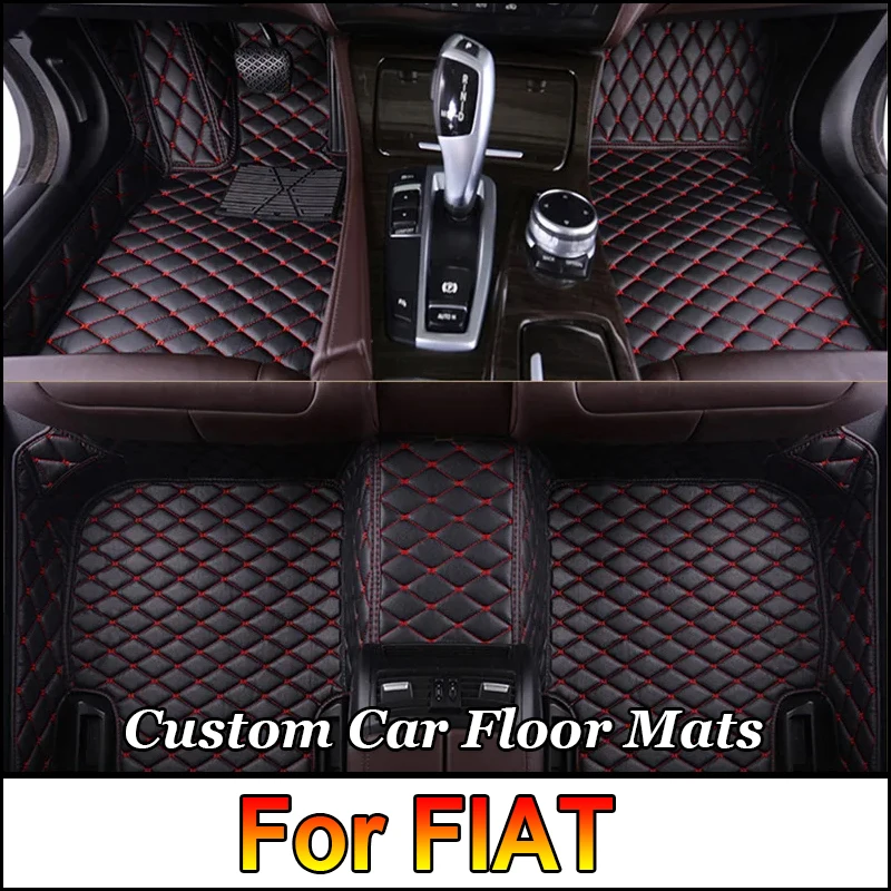 Car Floor Mats For FIAT FIAT tipo 500 500c 500X Barchetta Croma 126p X1 9 Ducato 124 Spider 500L GrandPunto Car Accessories